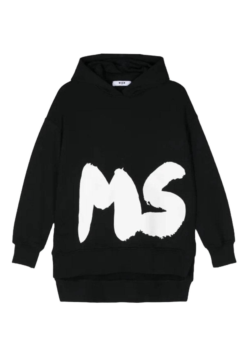 Robe sweat-shirt noire pour fille