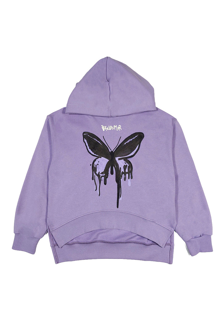 Sweat à capuche violet pour fille