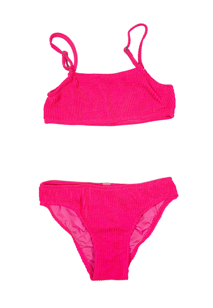 Costume bikini fuxia fluo per bambina