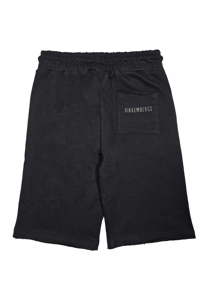 Bermuda felpa nero per bambino