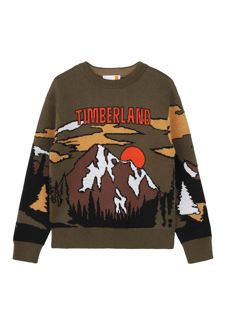 Pull vert pour enfant