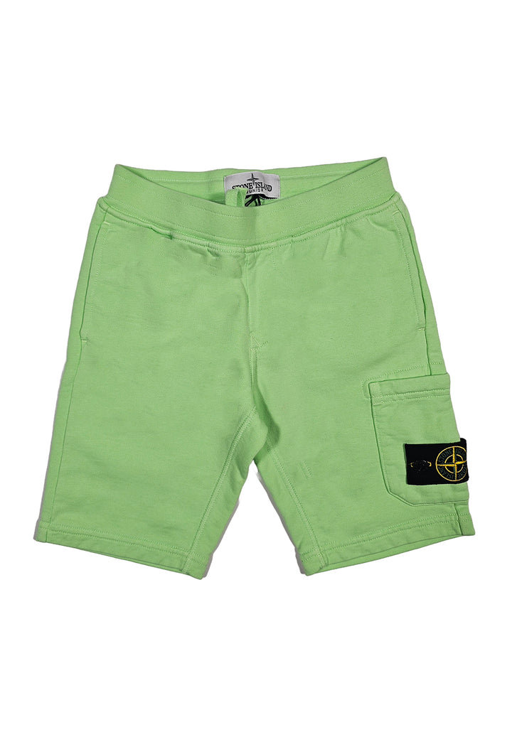 Bermuda felpa verde per bambino - Primamoda kids