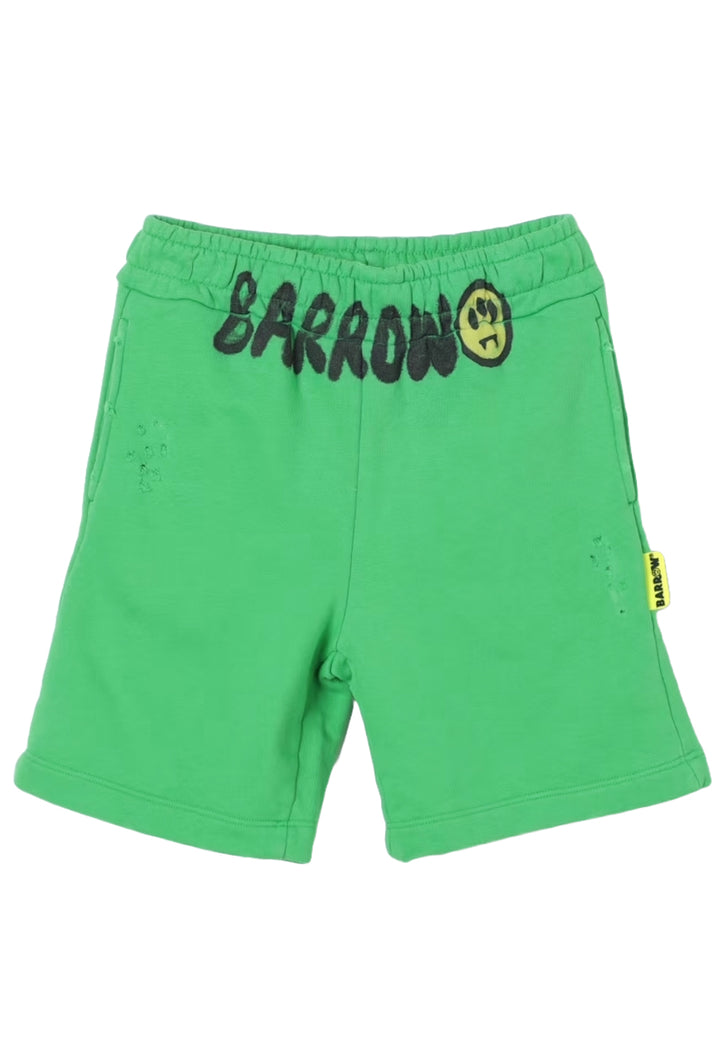 Bermuda felpa verde per bambino