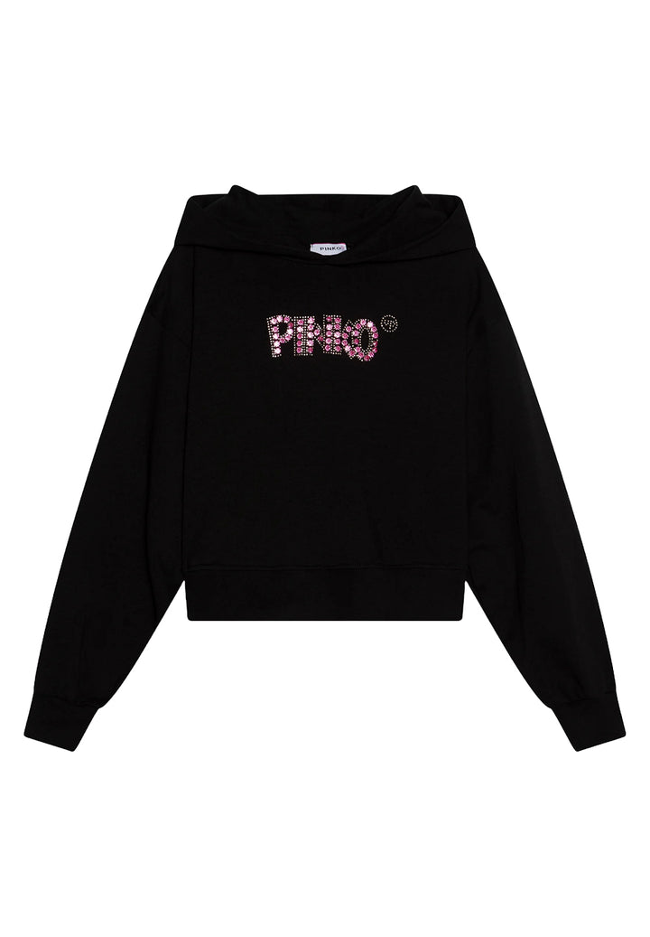 Sweat à capuche noir pour fille