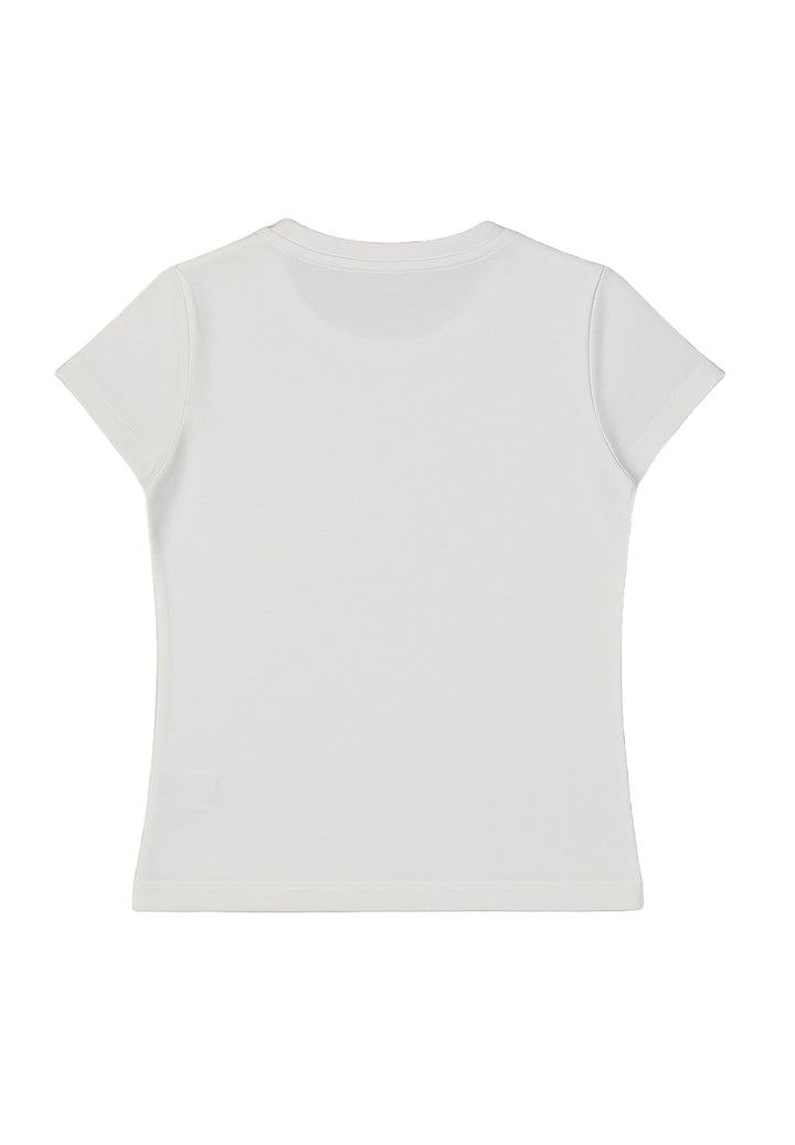 T-shirt bianca per bambina