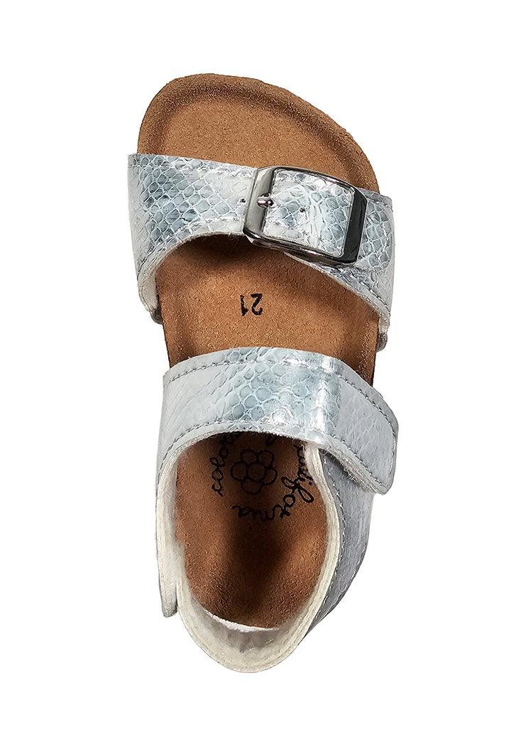 Silberne Sandalen für Baby Mädchen