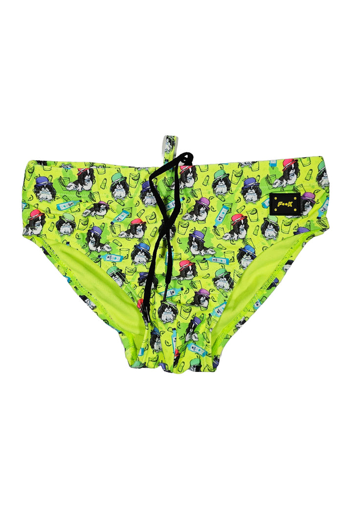Costume slip giallo-verde per bambino