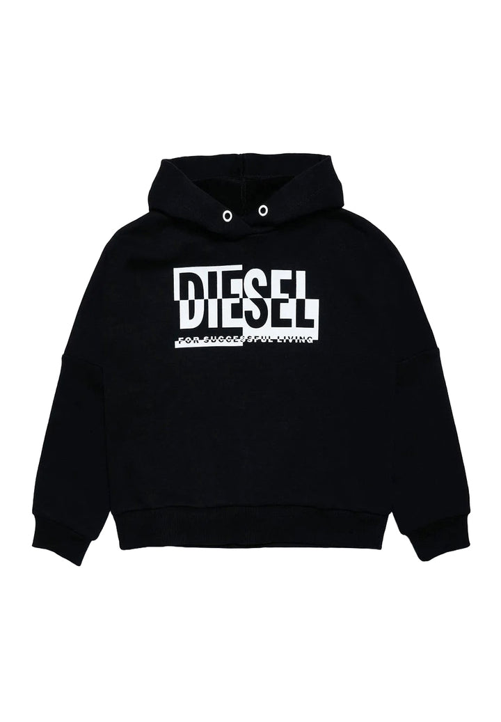Schwarzes Kapuzensweatshirt für Jungen