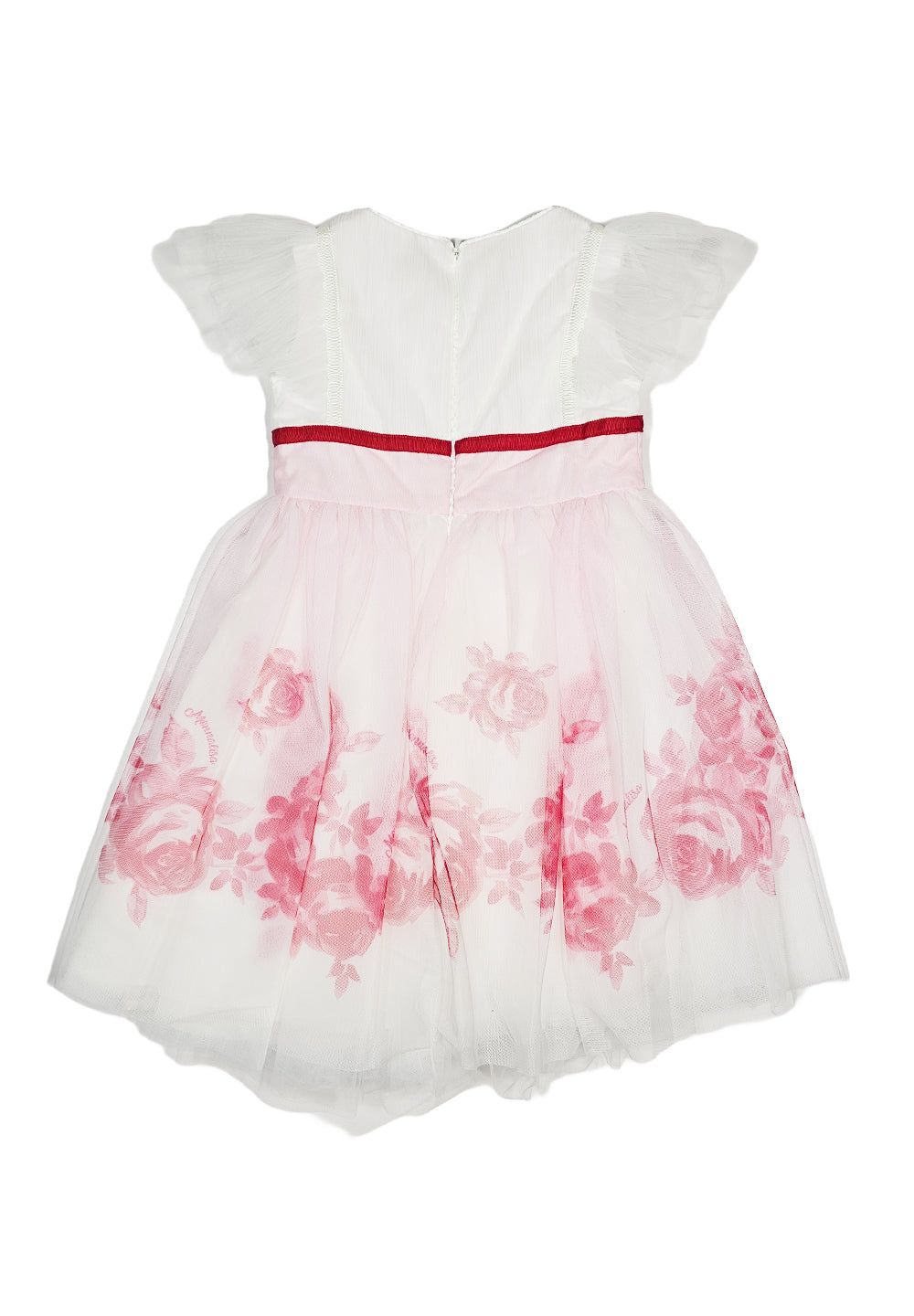 Vestito bianco-rosa per bambina - Primamoda kids