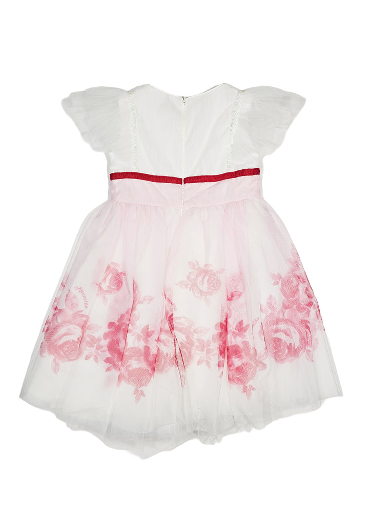 Vestito bianco-rosa per bambina - Primamoda kids