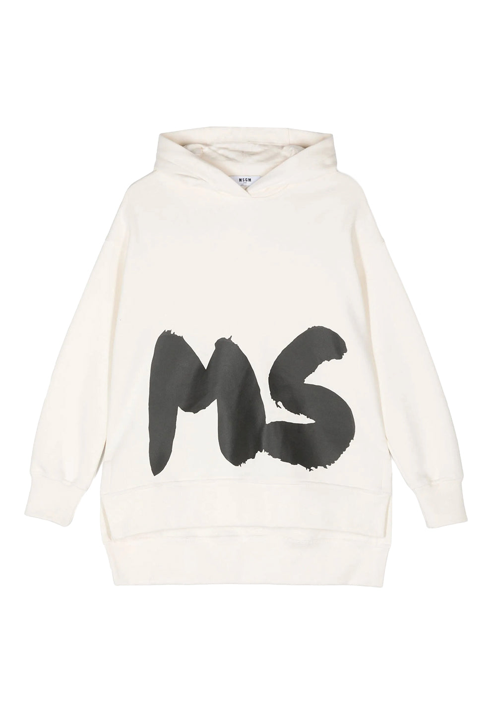 Robe sweat-shirt crème pour fille