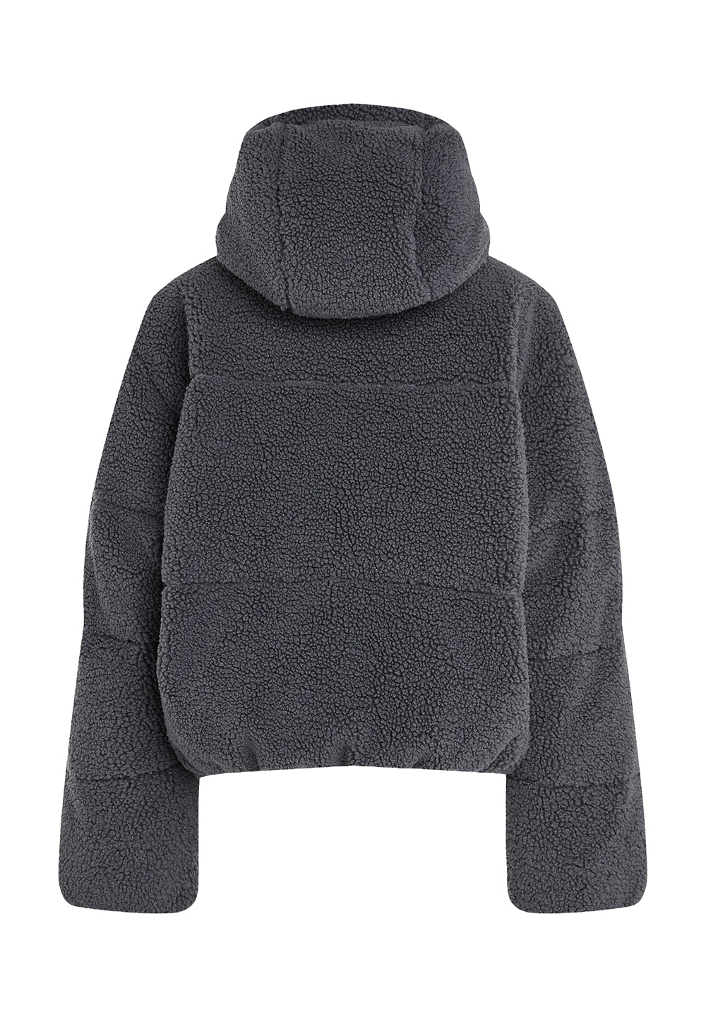 Giubbotto teddy grigio per bambina