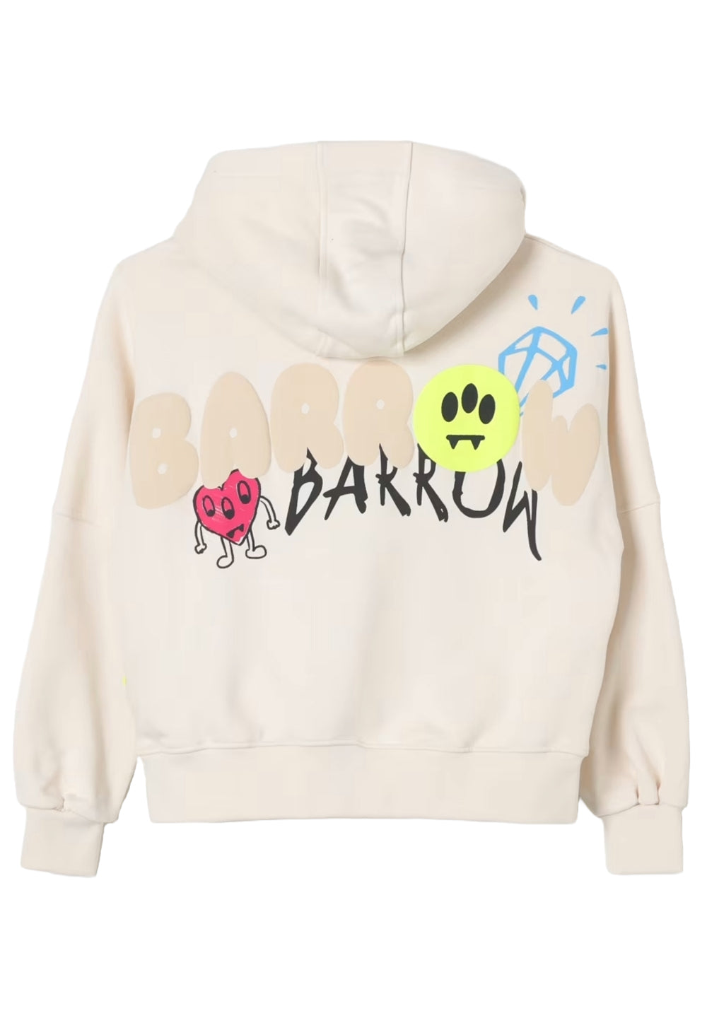 Felpa cappuccio crema per bambina