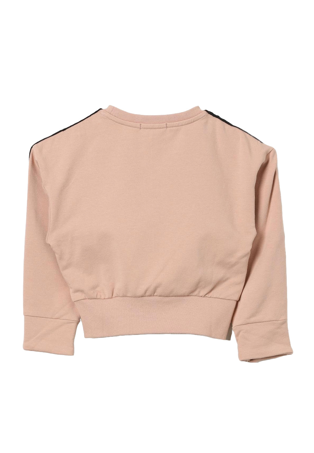 Felpa girocollo rosa per bambina