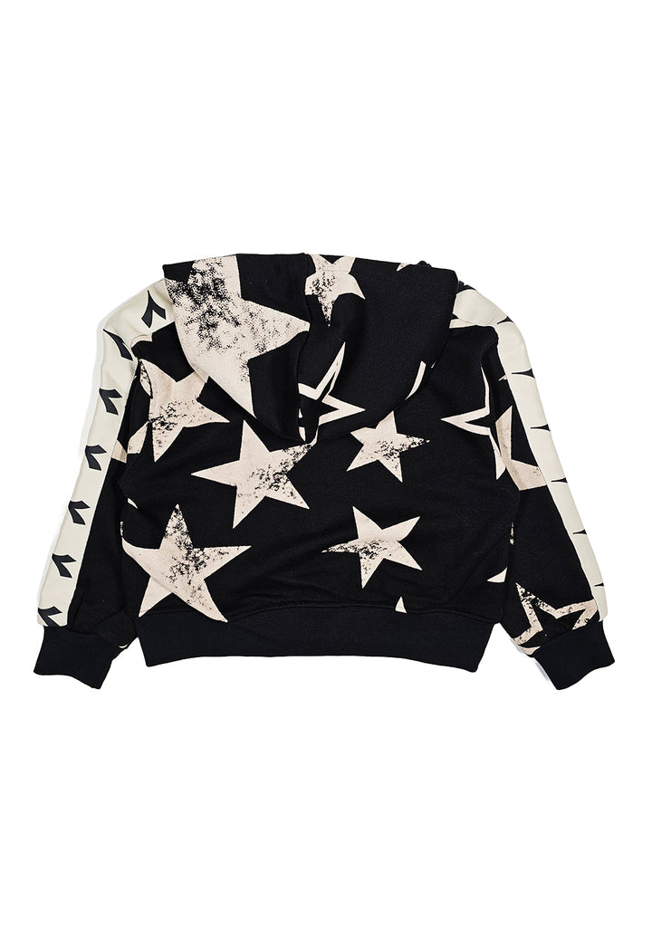 Felpa zip nera per bambina - Primamoda kids