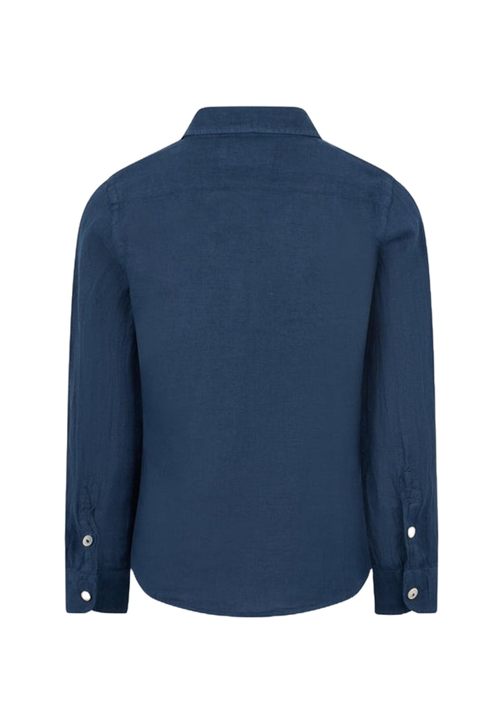 Camicia lino blu per bambino