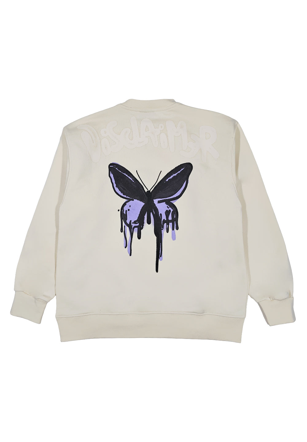 Sweat-shirt ras du cou crème pour fille
