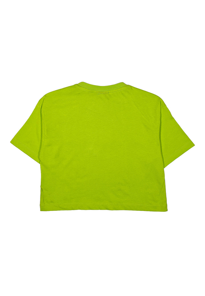 T-shirt cropped lime per bambina