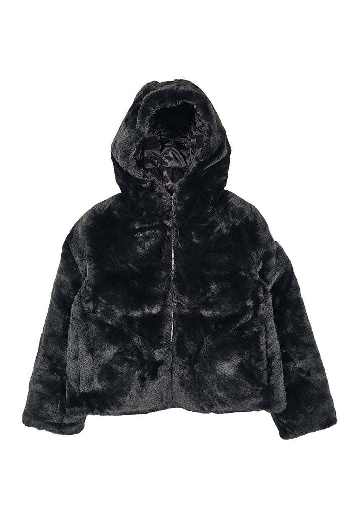 Veste réversible noire pour fille