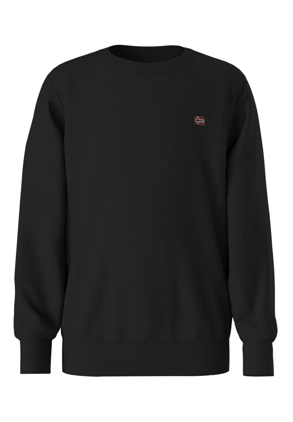 Schwarzes Sweatshirt mit Rundhalsausschnitt für Jungen
