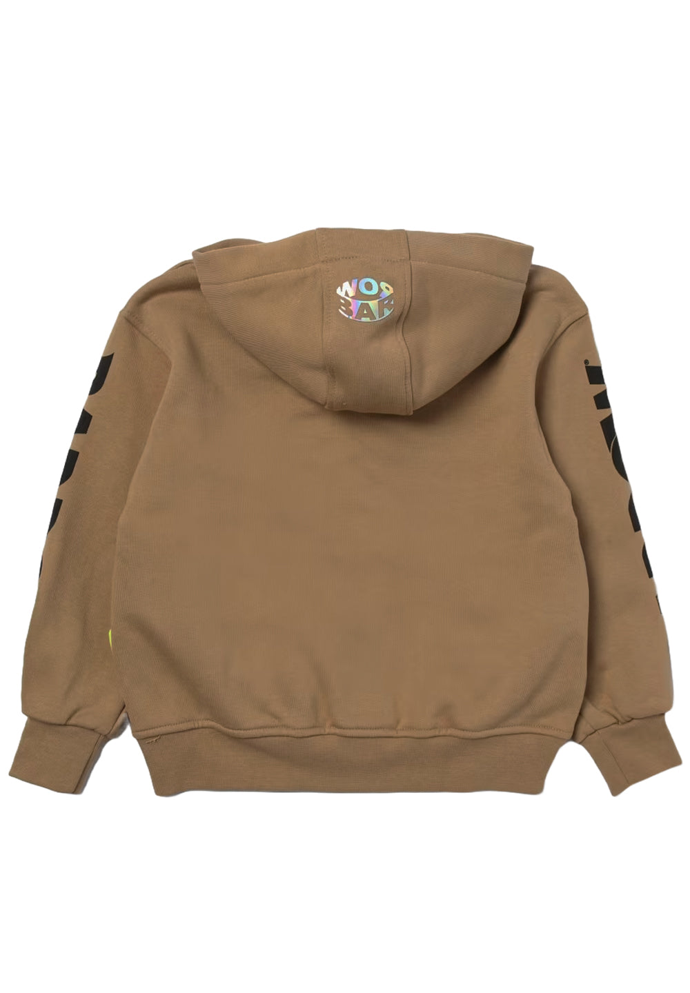 Felpa zip marrone unisex