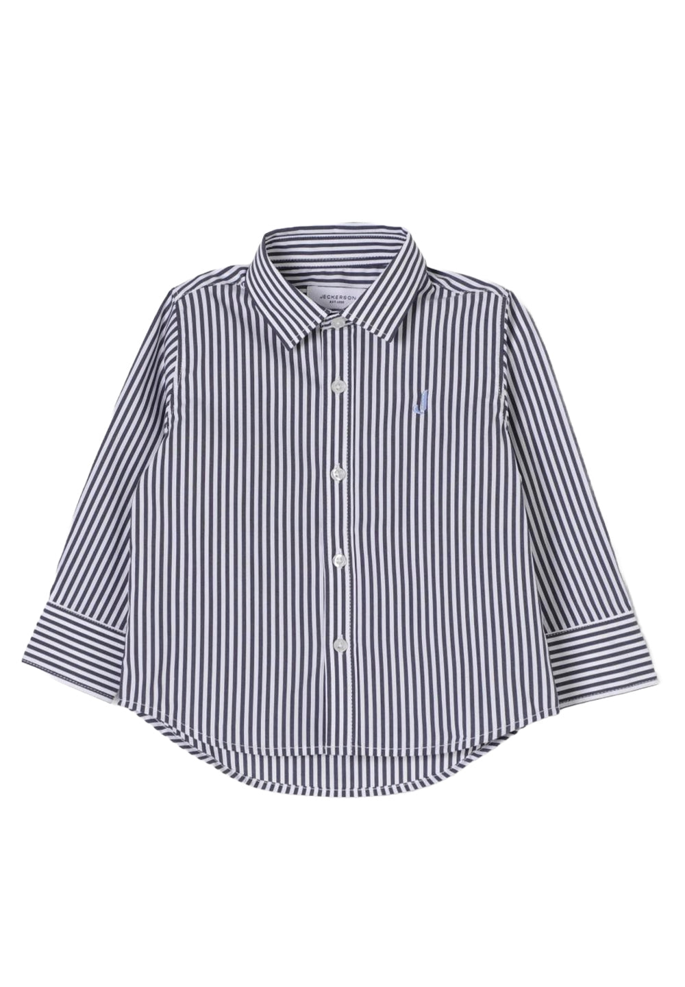 Chemise rayée blanche et bleue pour nouveau-nés