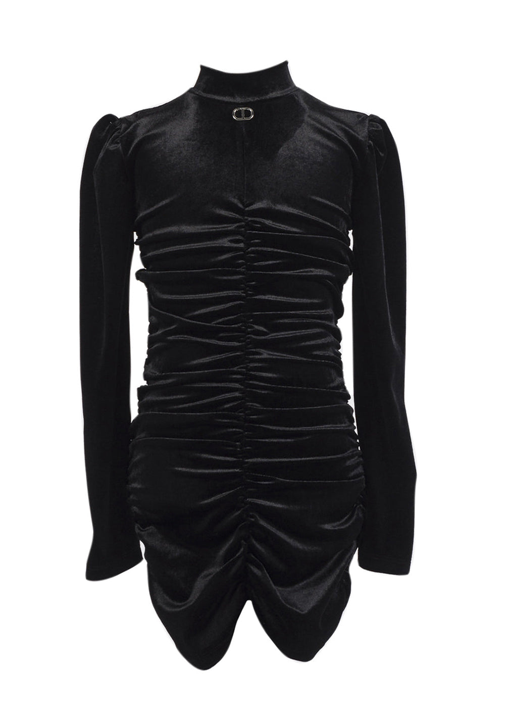 Vestito ciniglia nero per bambina