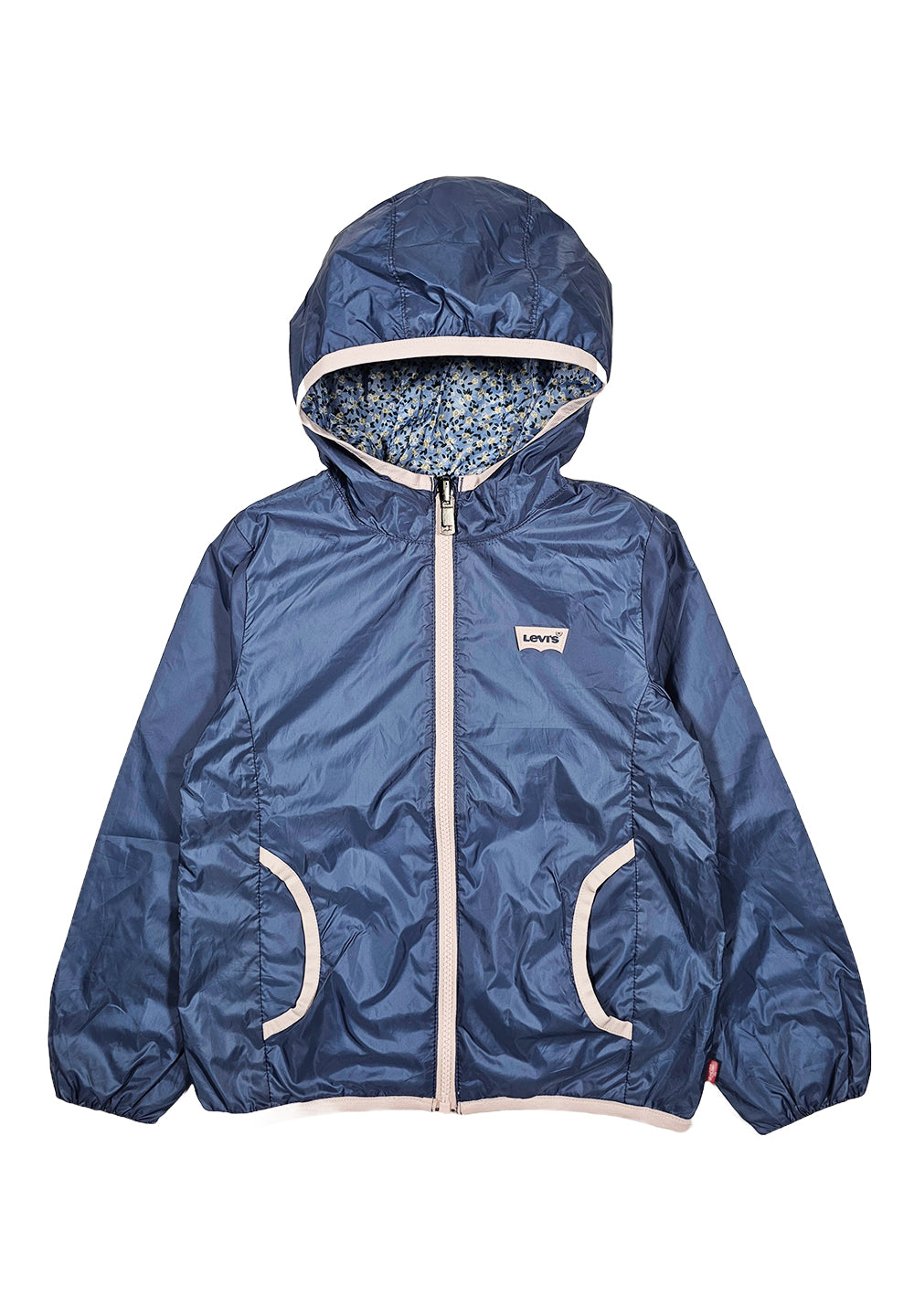 Giubbino reversibile azzurro per bambina