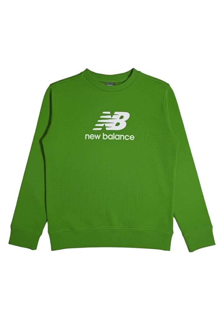 Felpa girocollo verde per bambino