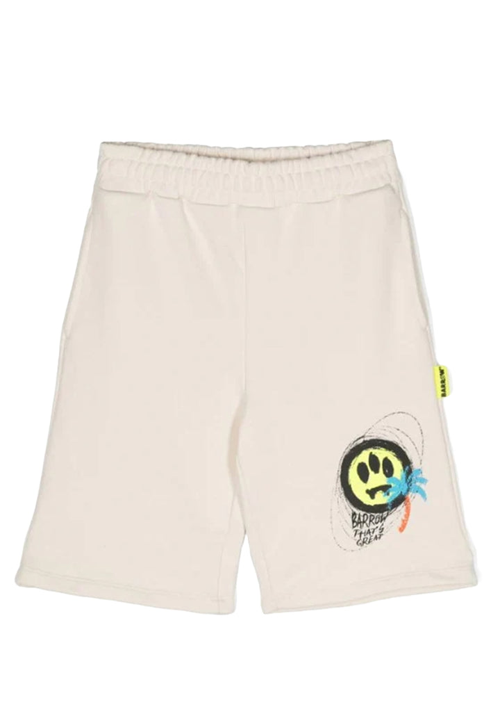 Bermuda felpa crema per bambino