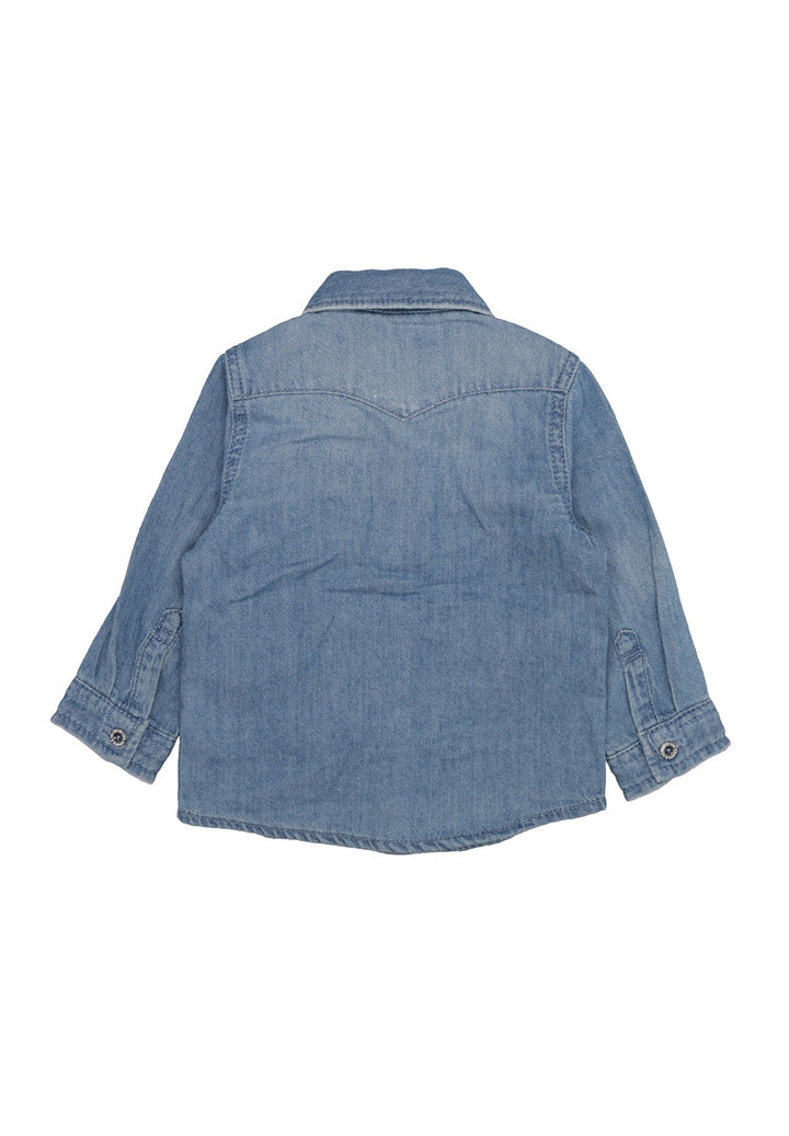 Camicia blu denim per bambino