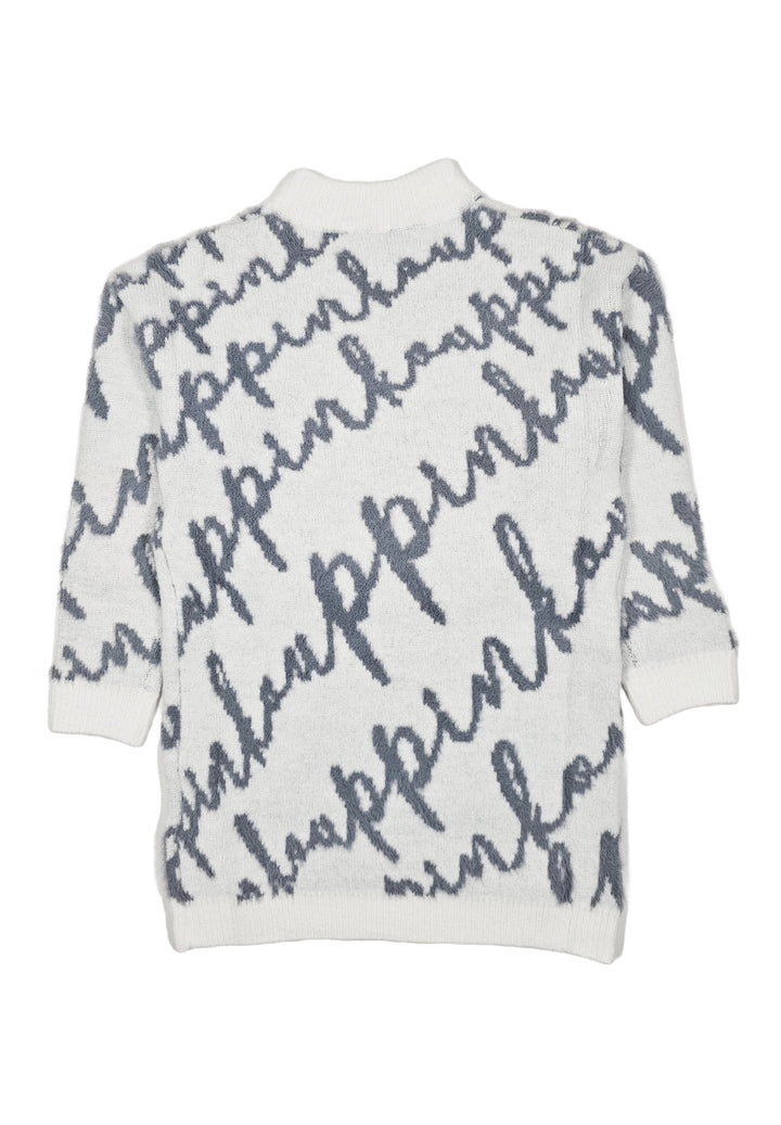 Vesito maglia bianco per bambina