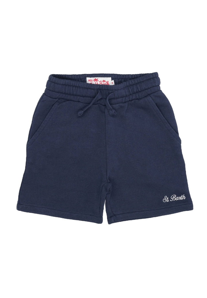 Bermuda felpa blu per bambino