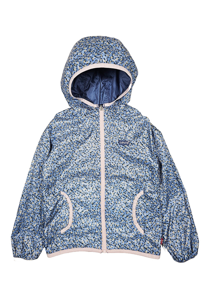 Giubbino reversibile azzurro per bambina