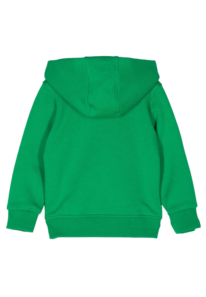 Felpa cappuccio verde unisex