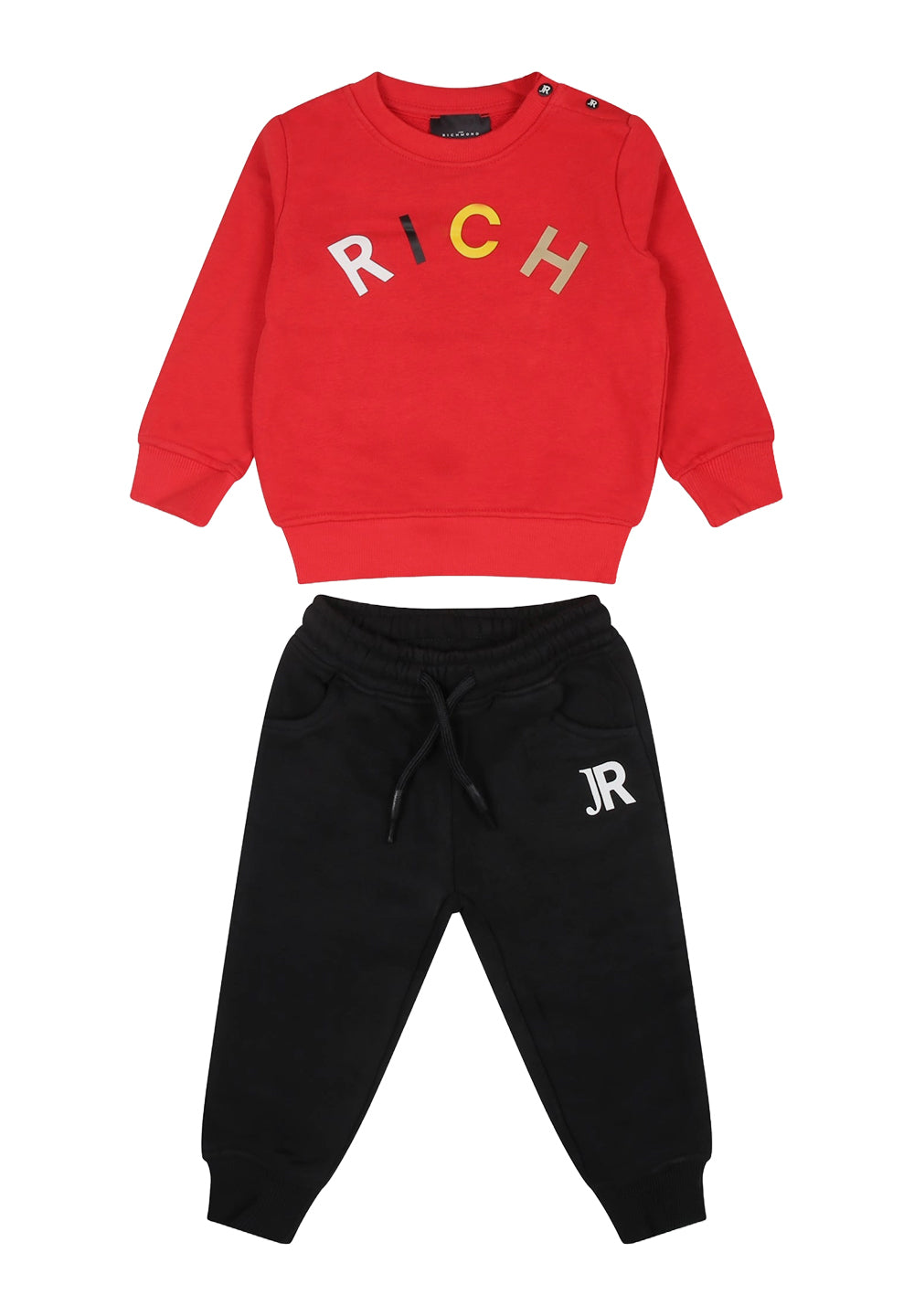 Ensemble sweat-shirt rouge et noir pour nouveau-né