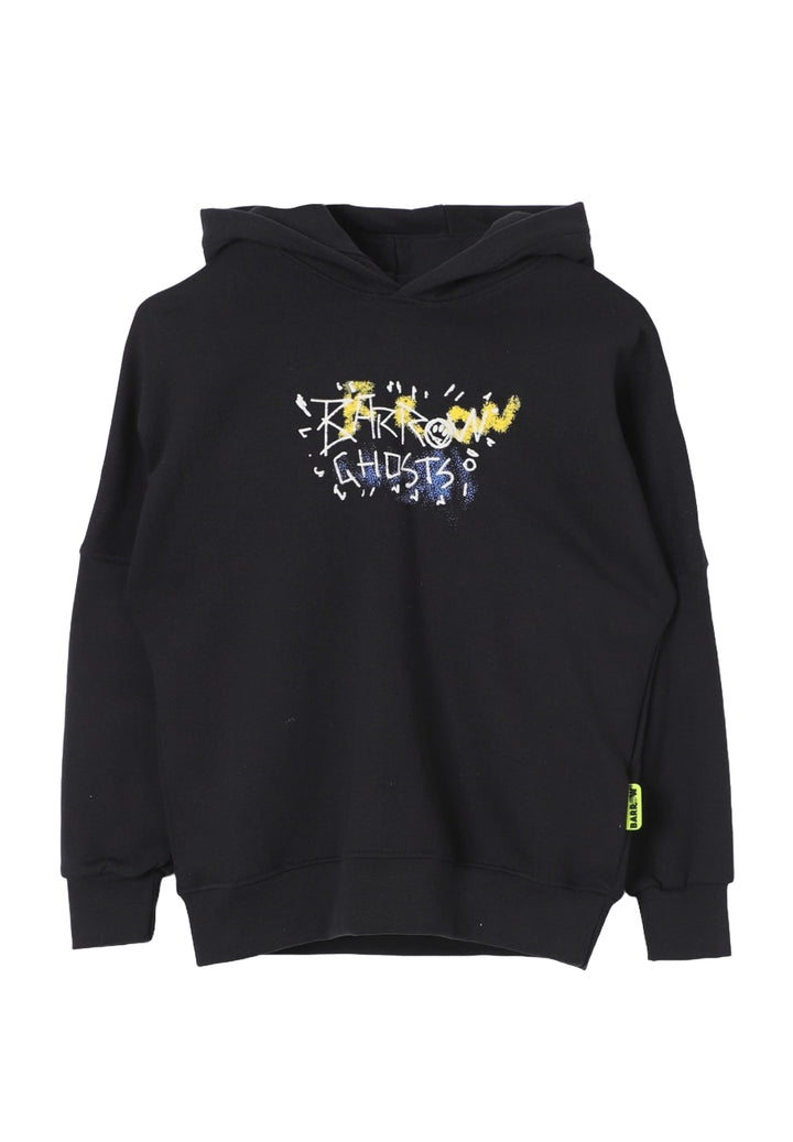 Felpa cappuccio nera per bambino