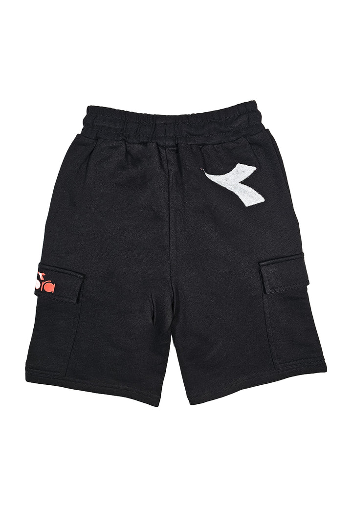 Bermuda felpa nero per bambino - Primamoda kids