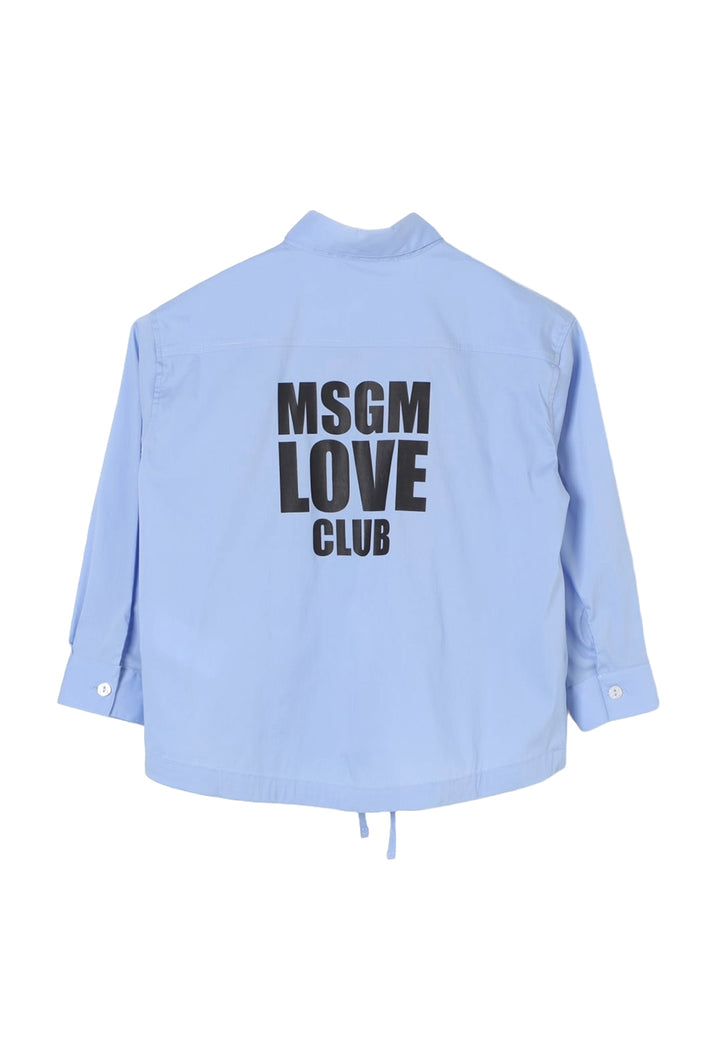 Chemise bleu clair pour fille