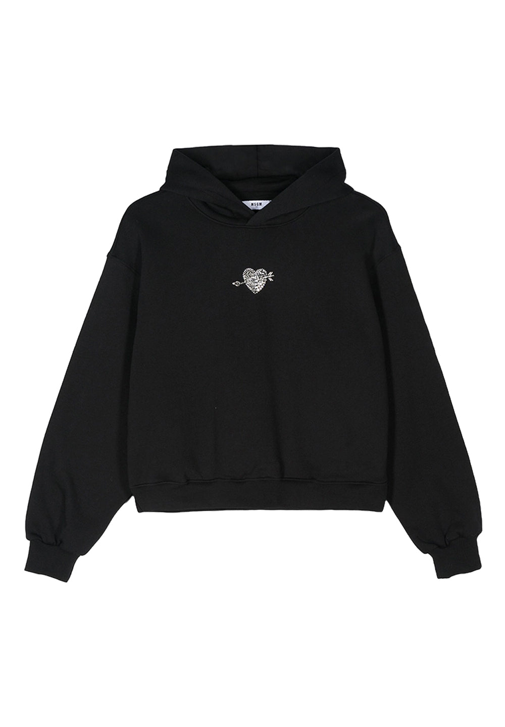 Sweat à capuche noir pour fille