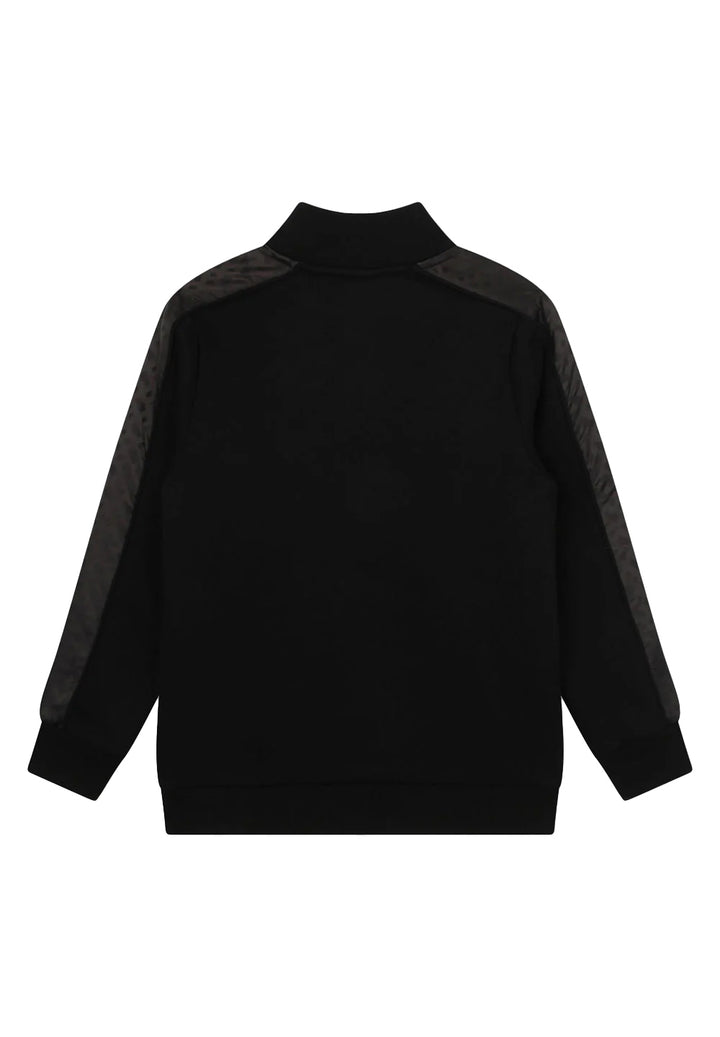 Schwarzes Sweatshirt mit Reißverschluss für Jungen