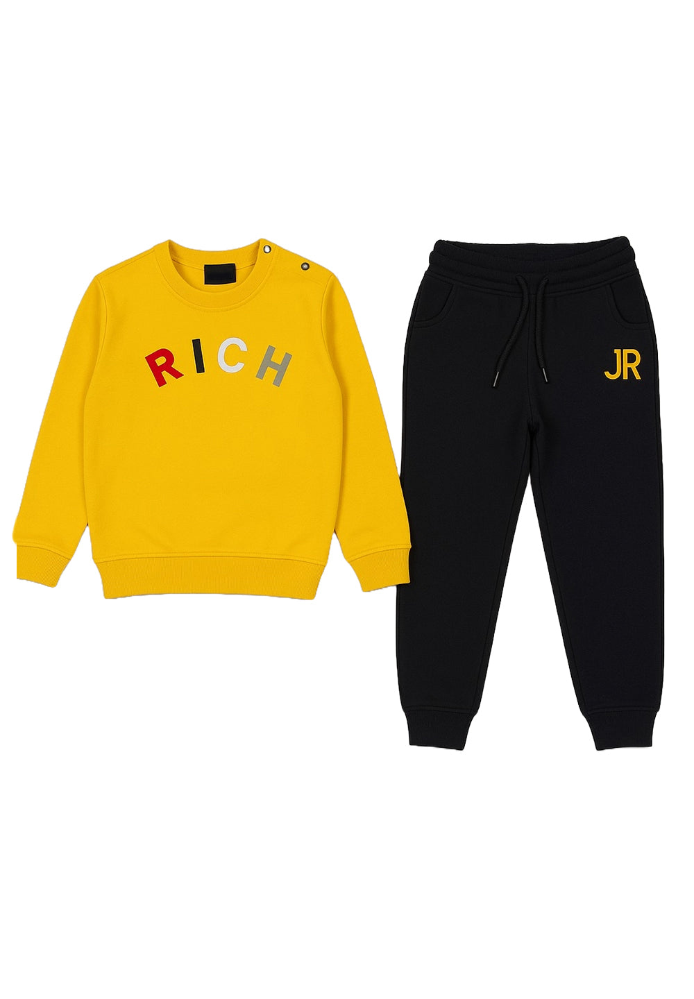 Ensemble sweat-shirt jaune et noir pour nouveau-né