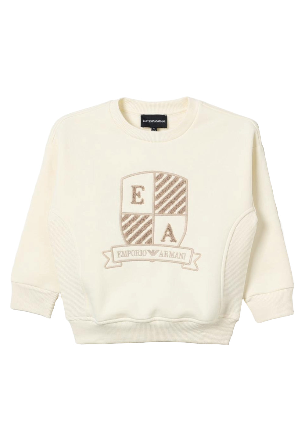 Sweat-shirt ras du cou crème pour enfant