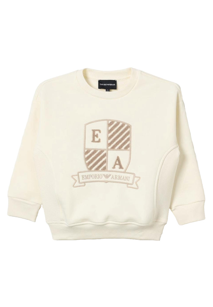 Sweat-shirt ras du cou crème pour enfant