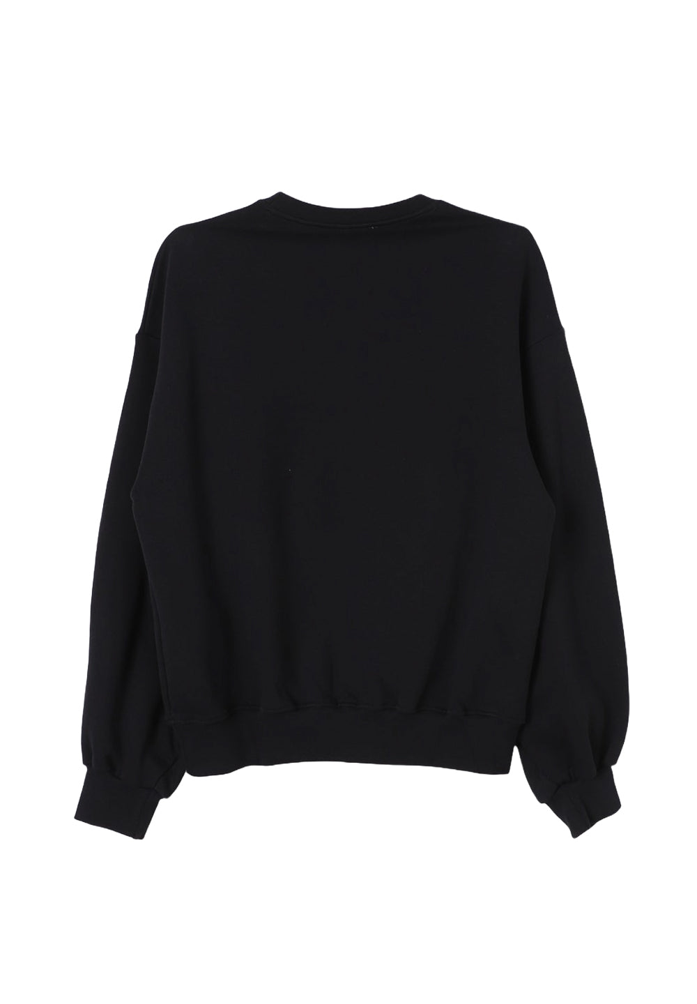 Sweat-shirt noir à col rond pour fille