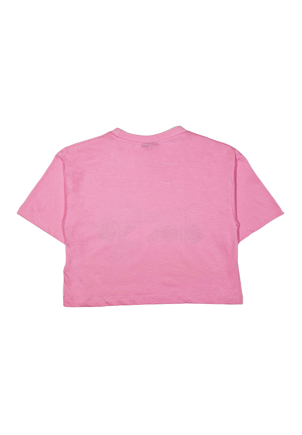 T-shirt cropped rosa per bambina