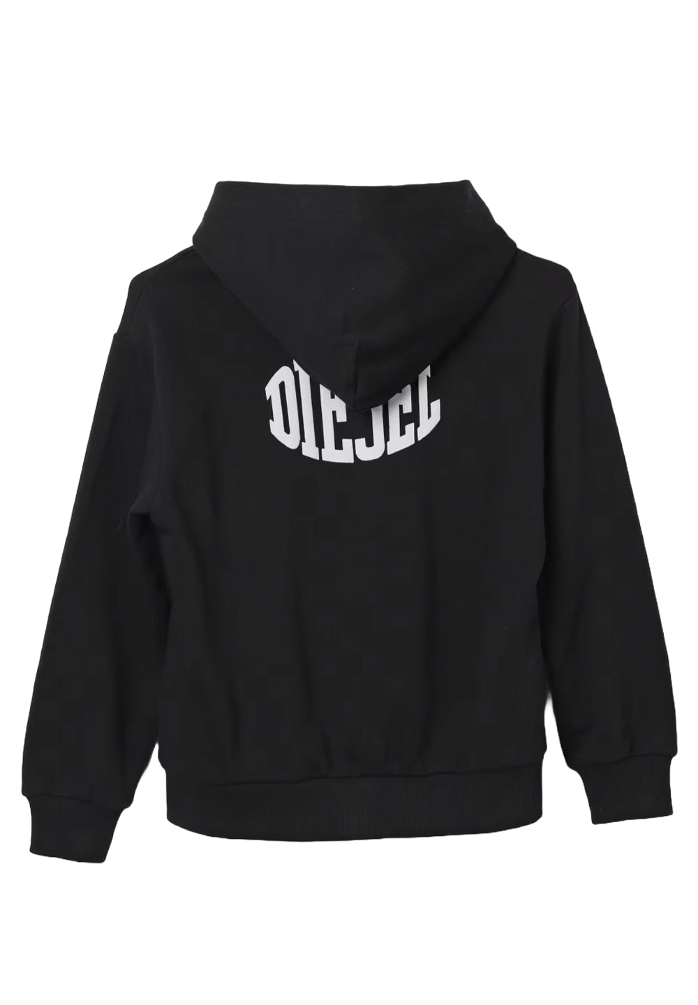 Schwarzes Kapuzensweatshirt mit Reißverschluss für Jungen