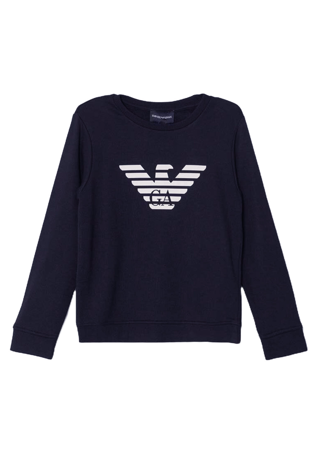 Sweat-shirt ras du cou bleu marine pour garçon