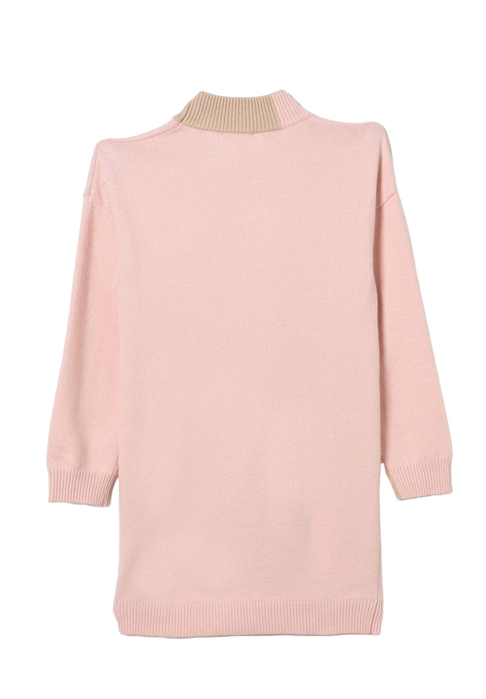 Vestito maglia rosa per bambina