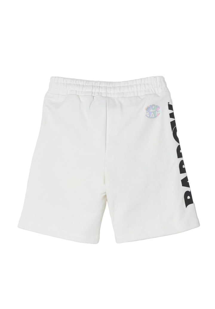 Bermuda felpa bianco per bambino